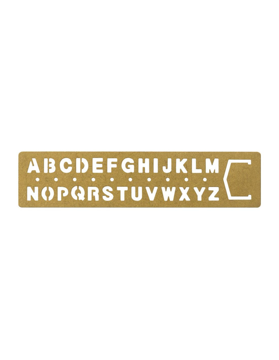 Template Bookmark Alphabet - TRC BRASS - Traveler's Company