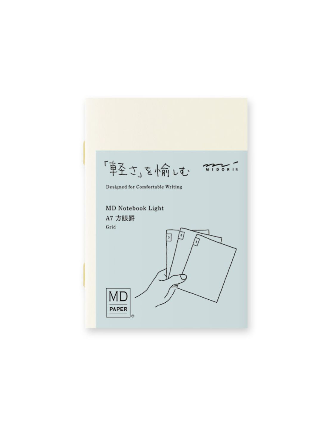Set of 3 notebooks A7 MD Light - Grid - Midori