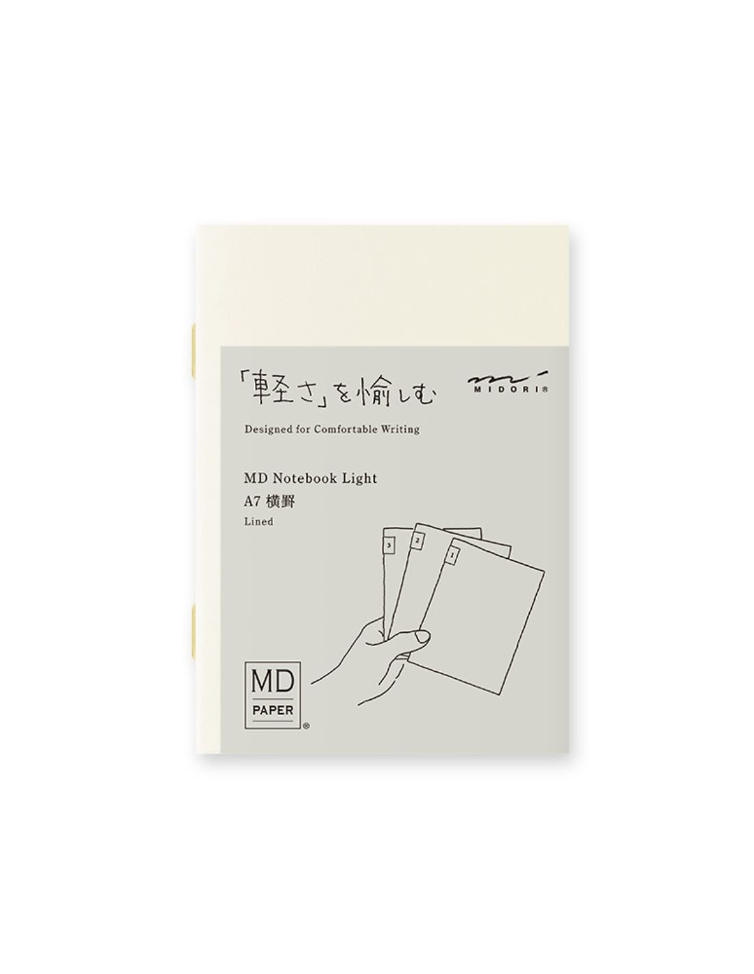 Set of 3 notebooks A7 MD Light - Lined - Midori