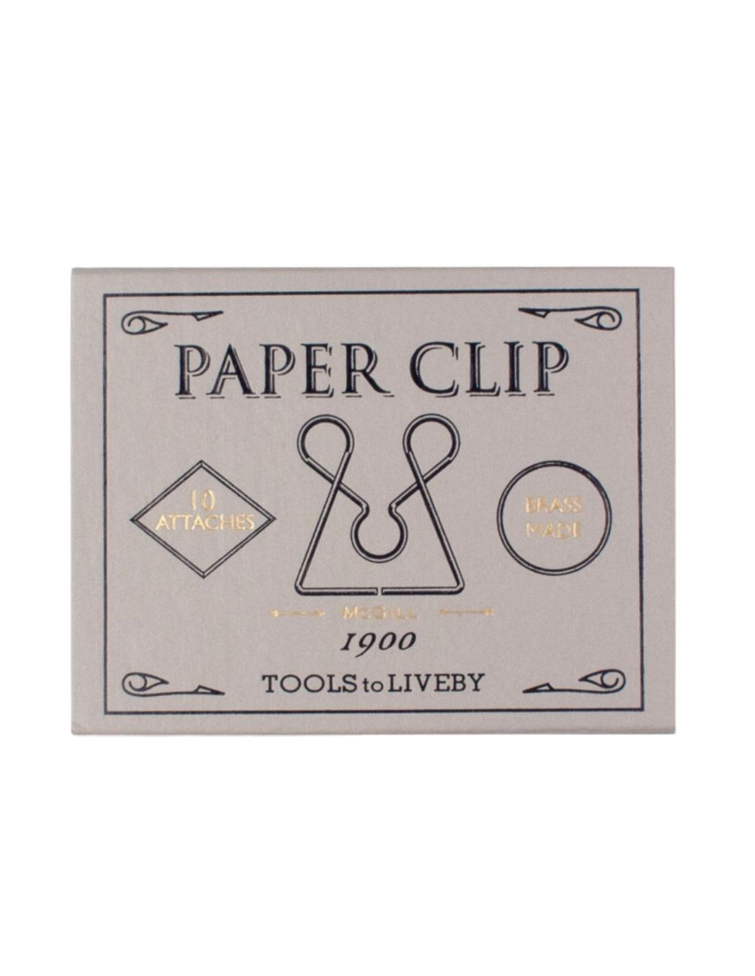 Brass Paper Clips - McGill - 10 pieces - Tools To Liveby Papeterie Makkura