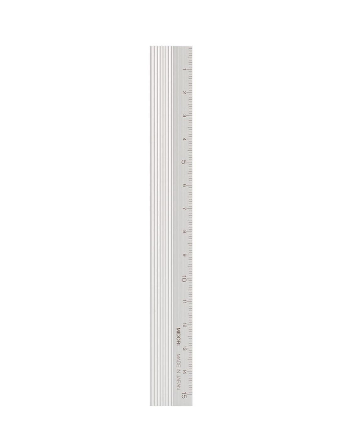 15cm aluminium ruler - Silver - Midori