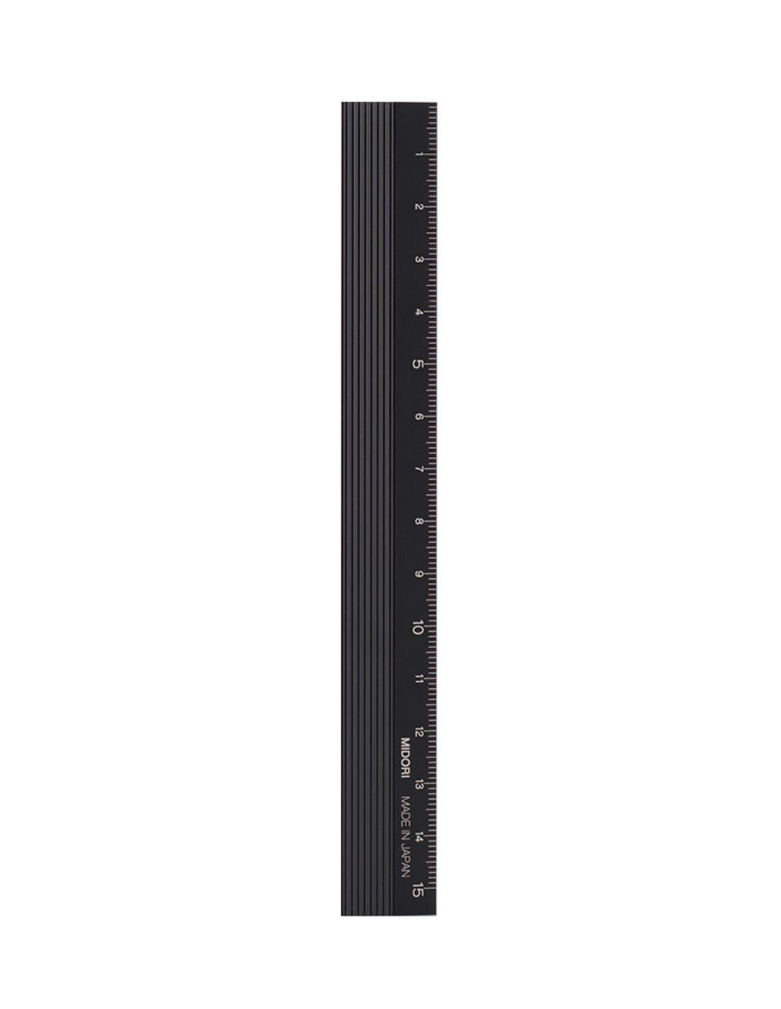 Aluminium ruler 15cm - Black - Midori