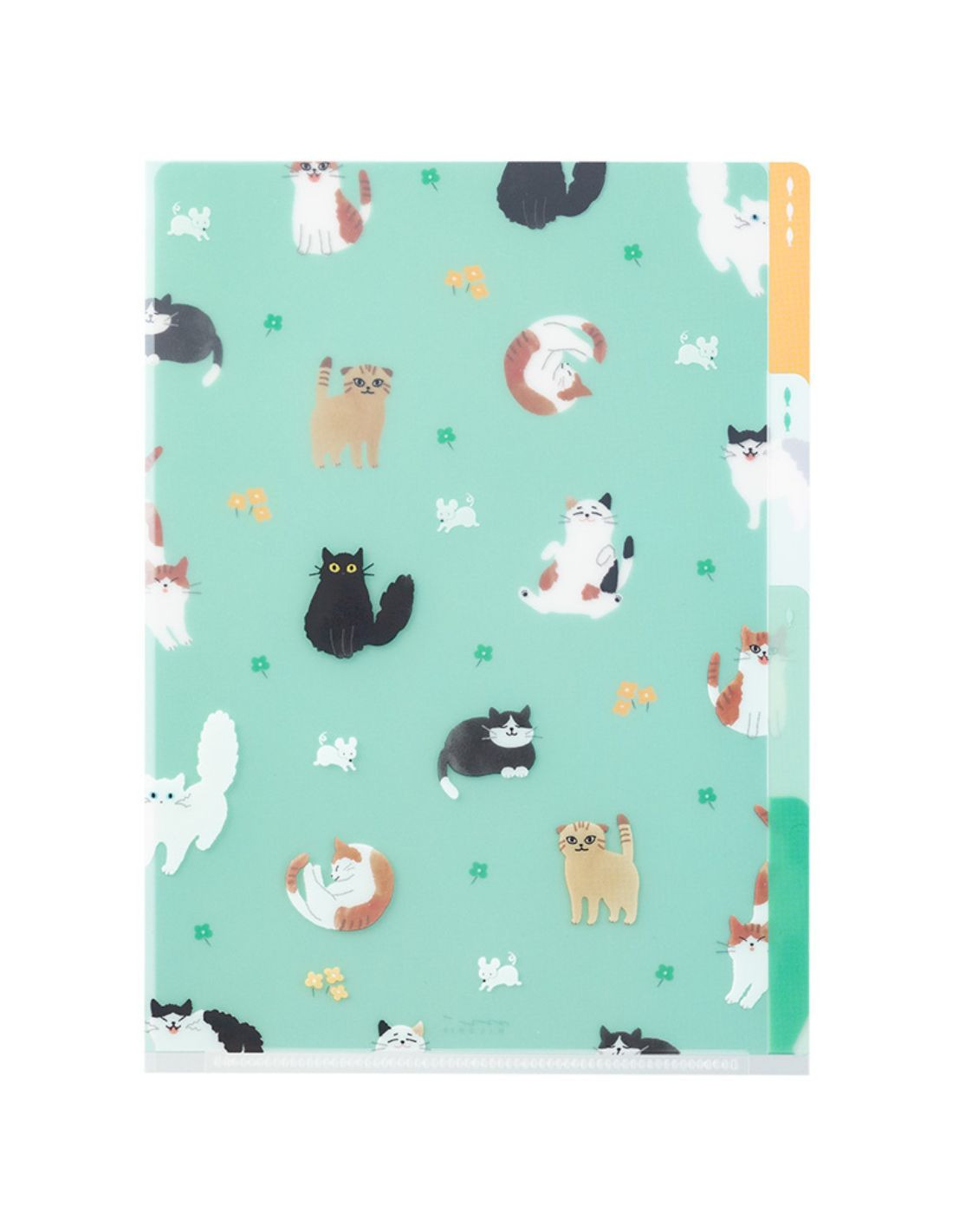 Midori 3 Pockets Clear Folder A5 - Cats