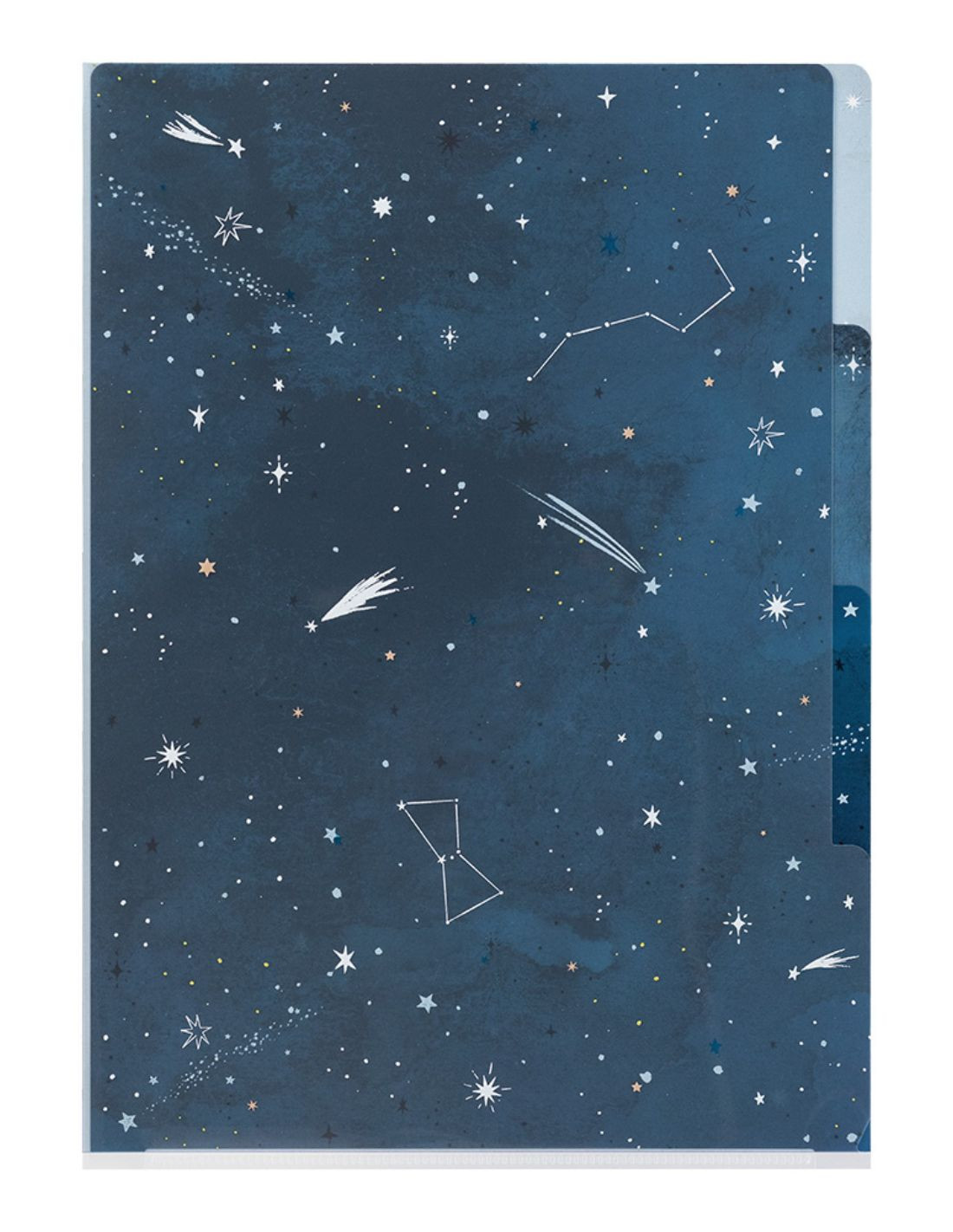 Midori 3 Pockets Clear Folder A4 - Starry Sky