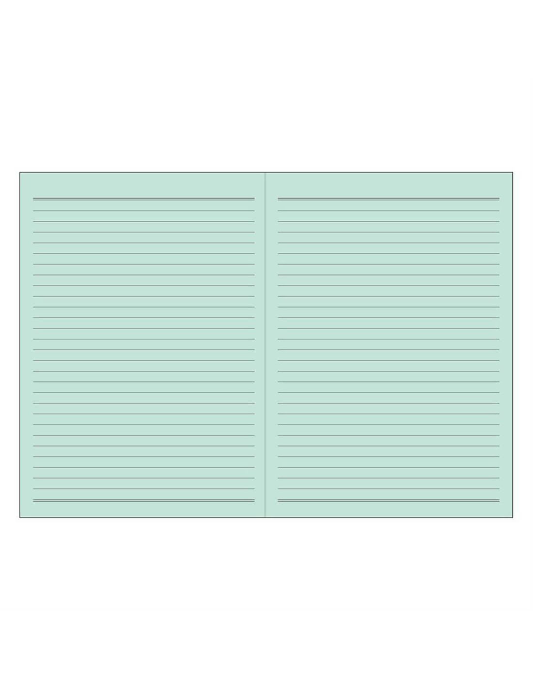 Cahier A5 ligné - Papier coloré - Bleu - Midori