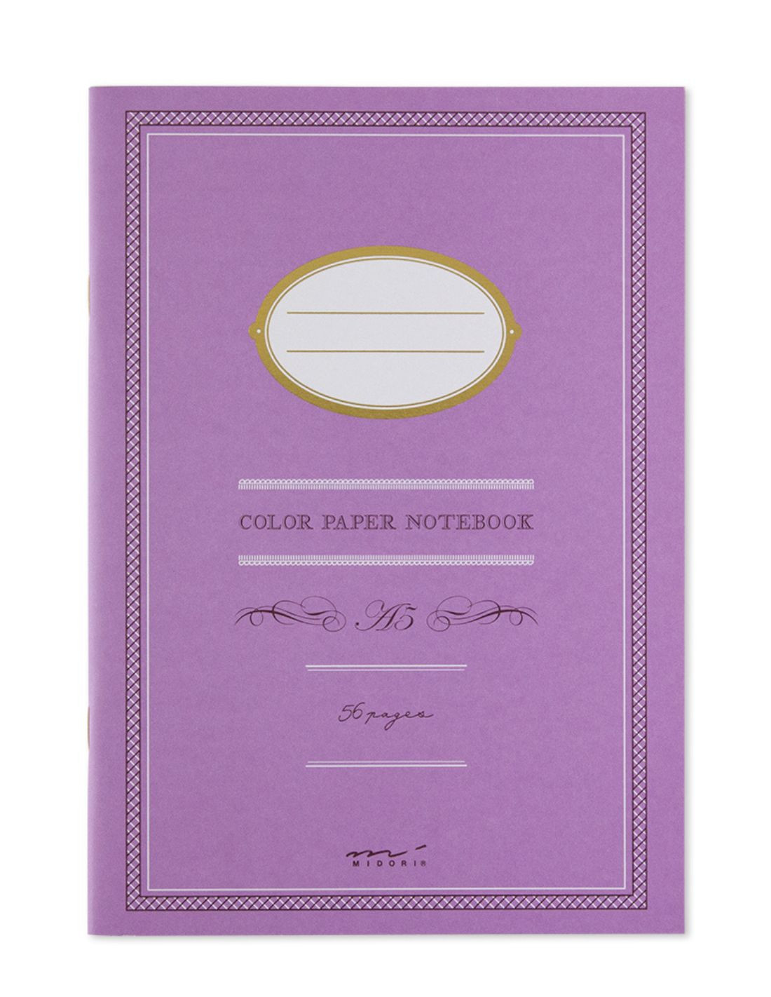 Cahier A5 ligné - Papier coloré - Violet - Midori