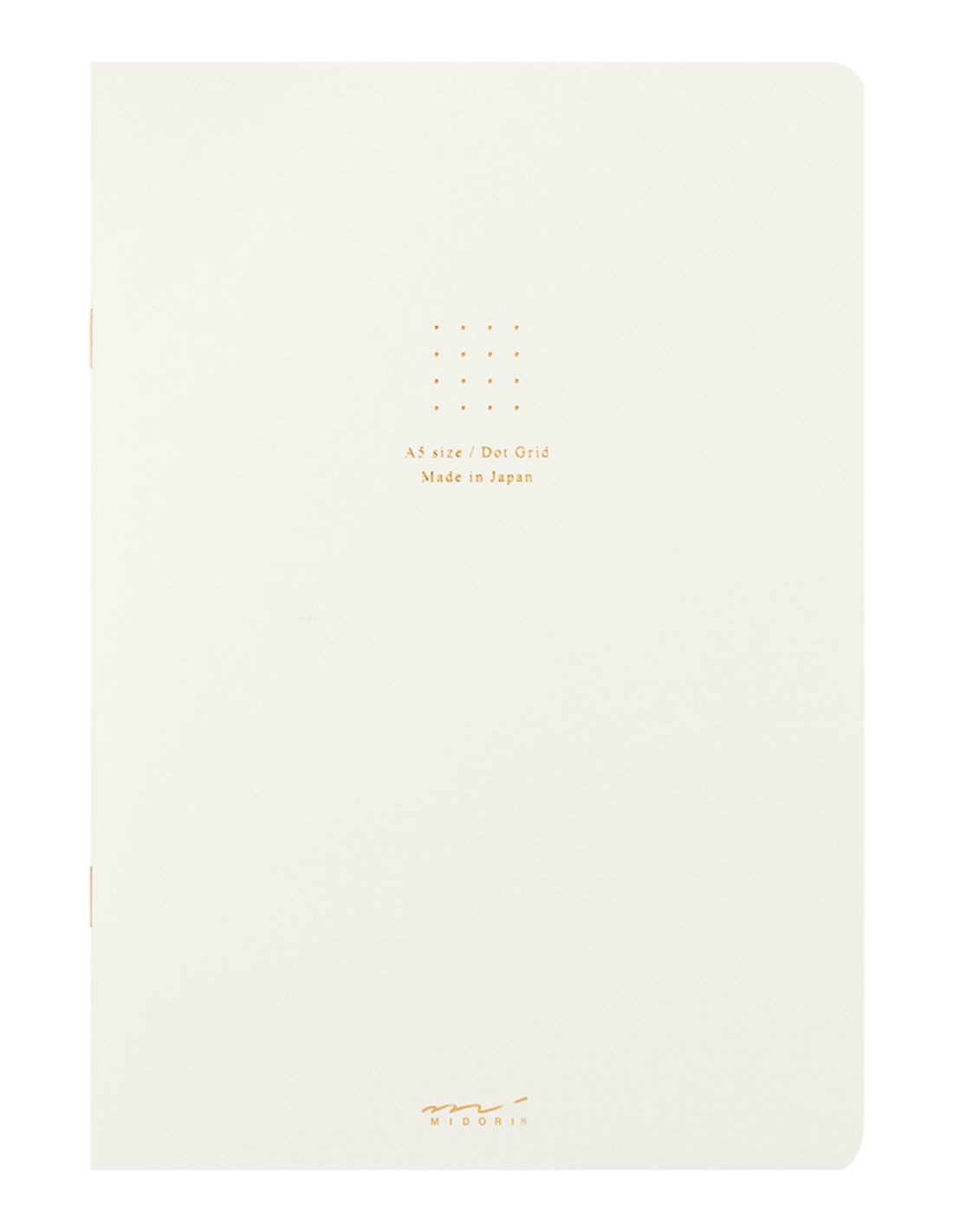 Cahier A5 dot - Papier coloré - Blanc - Midori