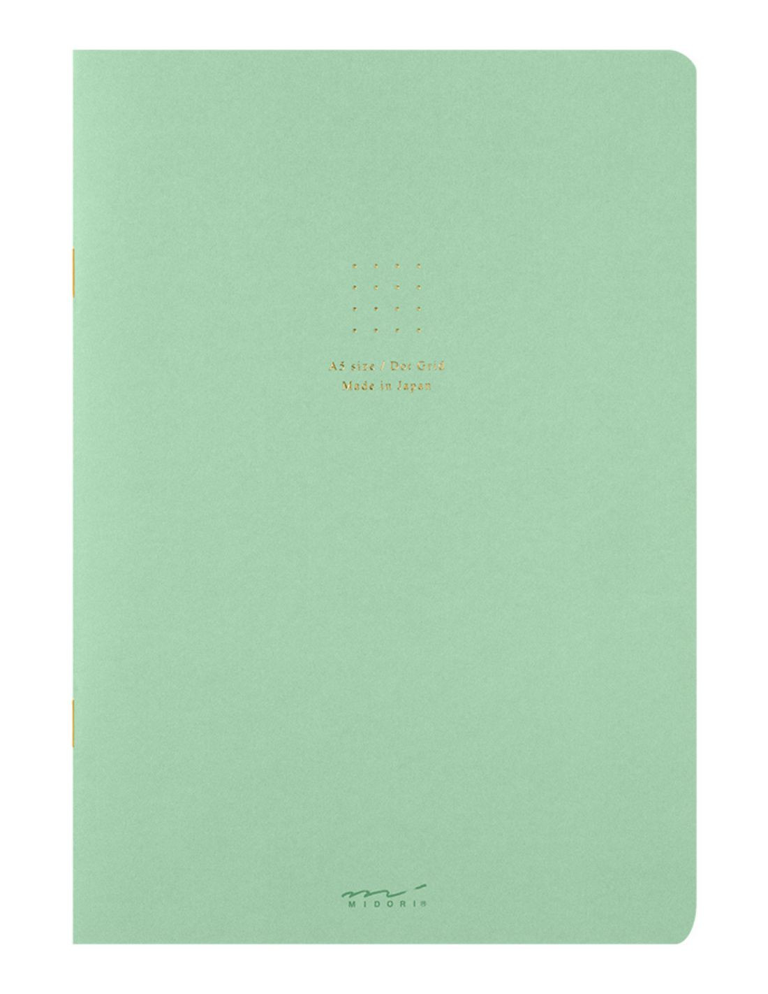 Cahier A5 dot - Papier coloré - Vert - Midori
