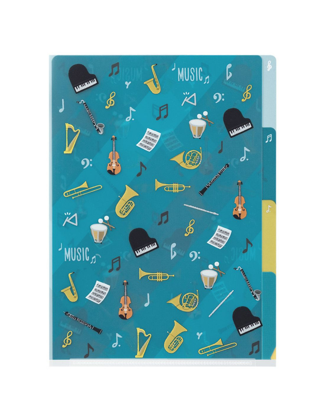Midori 3 Pockets Clear Folder A5 - Music