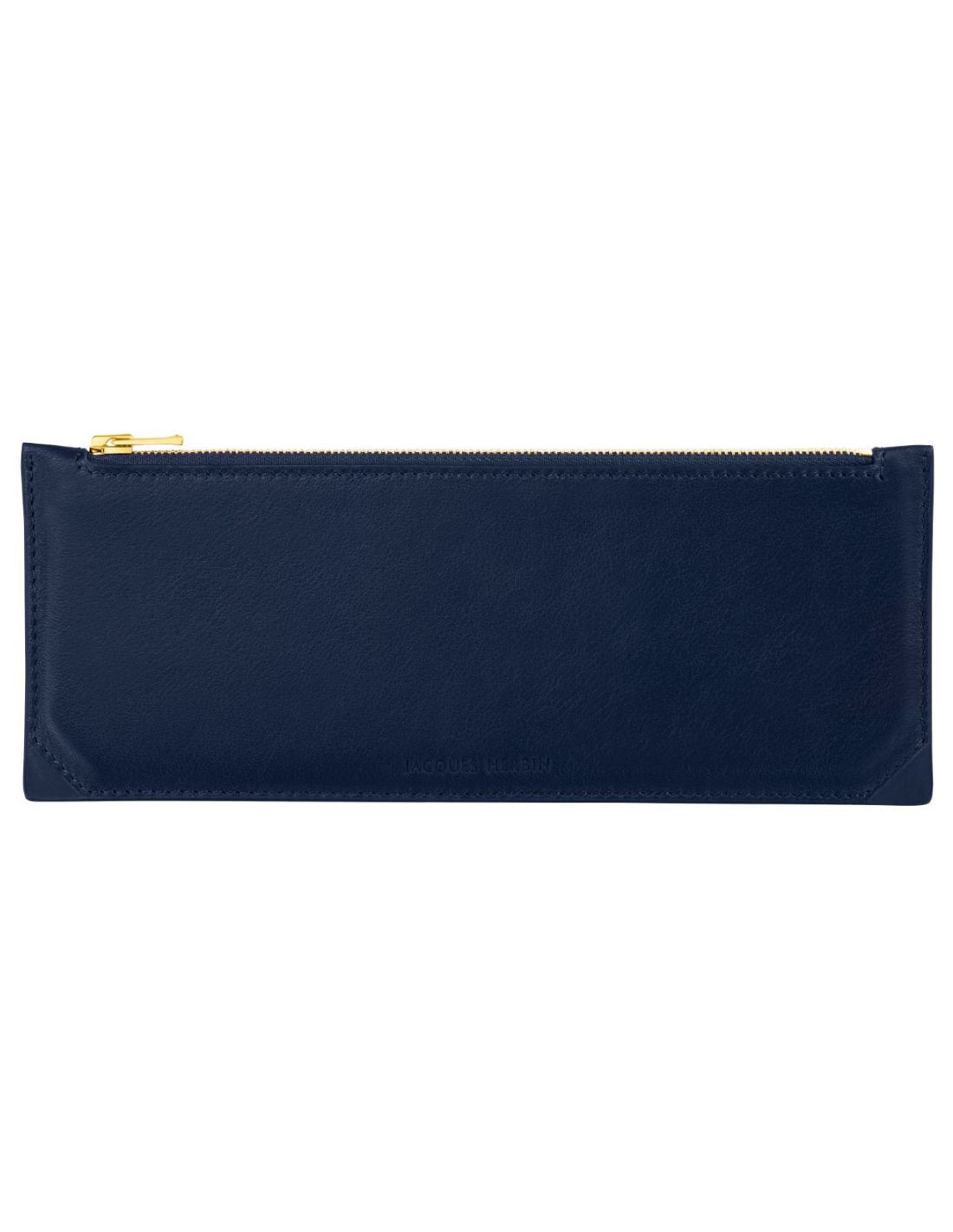 Leather Pencase - Large - Navy Blue - Jacques Herbin