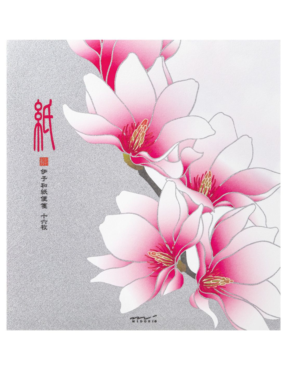 Washi Letterpad - [Winter] Pink Magnolia - Midori