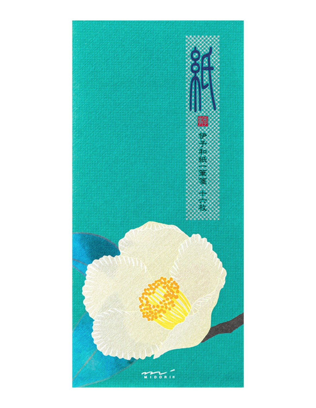 Vertical Washi Letterpad - [Summer] Camellia - Midori Papeterie Makkura
