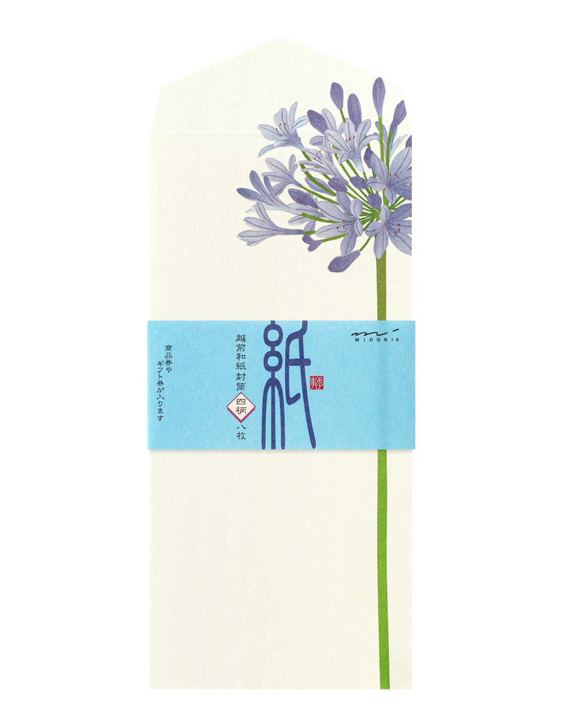 Washi Vertical Envelopes - [Summer] Summer Flowers - Midori Papeterie Makkura