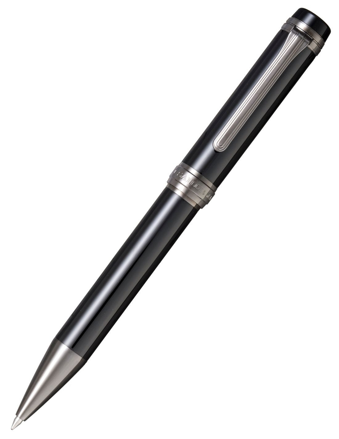 Sailor Cylint Black Stainless Steel Ballpoint Pen Papeterie Makkura