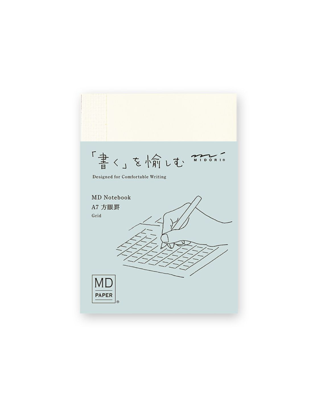 MD Paper Notebook - A7 Gridded - Midori Papeterie Makkura
