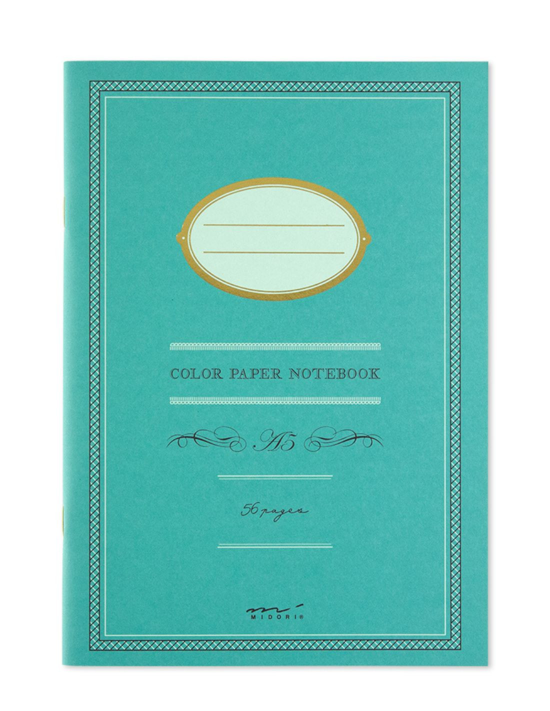 Cahier A5 ligné - Papier coloré - Bleu - Midori|Papeterie Makkura