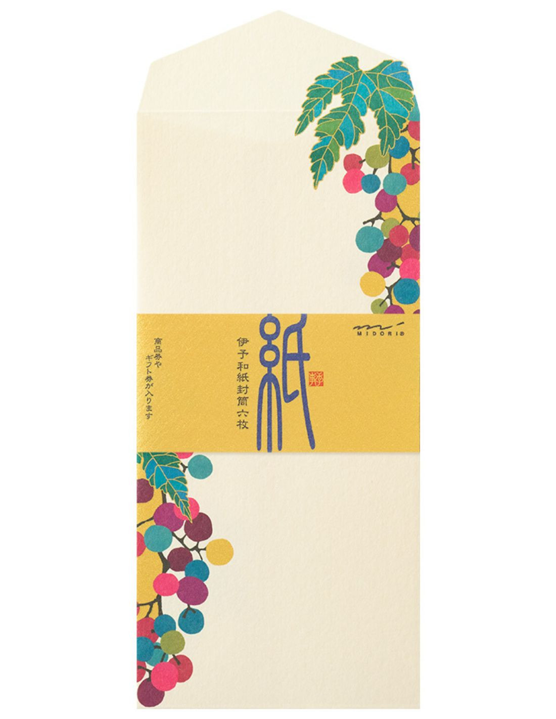 Enveloppes verticales washi - [Automne] Vignes - Midori|Papeterie Makkura