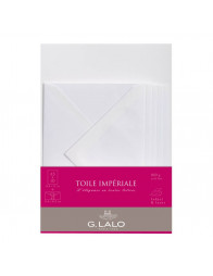 10 feuilles A5 et 5 enveloppes C6 - Toile Impériale - G. Lalo