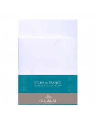 10 feuilles A5 et 5 enveloppes C6 - Vélin de France - G. Lalo