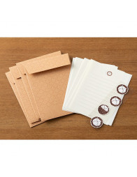 Lot de papier à lettre + enveloppes + stickers - Hérisson - Midori