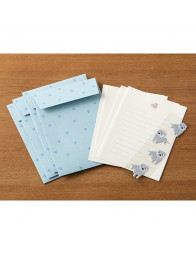 Lot de papier à lettre + enveloppes + stickers - Loutre - Midori