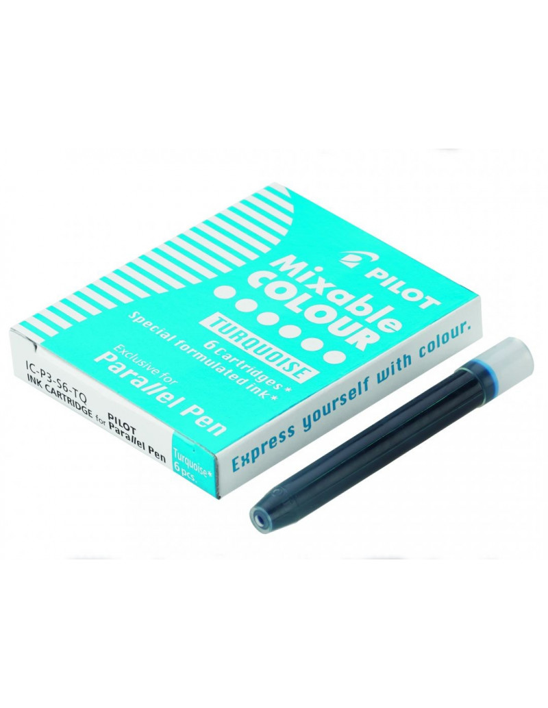 6 cartouches d'encre pour Parallel Pen - Bleu turquoise - Pilot